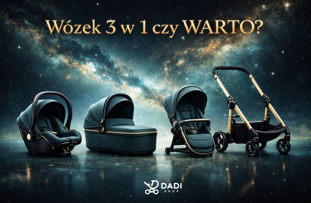 Czy warto kupić wózek 3w1? Trzy elementy zestawu i jeden stelaż na tle kosmosu – Dadi Shop